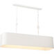 Lodelle 4 Light 48 inch Matte White Island Chandelier Ceiling Light