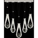 Aria 10 Light 43 inch Silver Pendant Ceiling Light