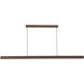 Alora Mood Dottie 48 inch Walnut Linear Pendant Ceiling Light