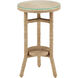 Limay 12 inch Natural and Clear Drinks Table, Jamie Beckwith Collection