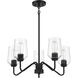 Shayna 5 Light 23 inch Flat Black Chandelier Ceiling Light
