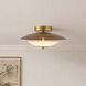 Prescott 15.63 inch Vintage Brass Flush Mount Ceiling Light