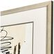 Private Property / Rock Garden Green and Beige and Black and Metallic Framed Art