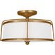 C&M by Chapman & Myers Stonington 2 Light 14 inch Antique Gild Semi-Flush Mount Ceiling Light