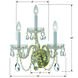 Traditional Crystal Sconce Wall Light in Clear Swarovski Strass, Polished Brass