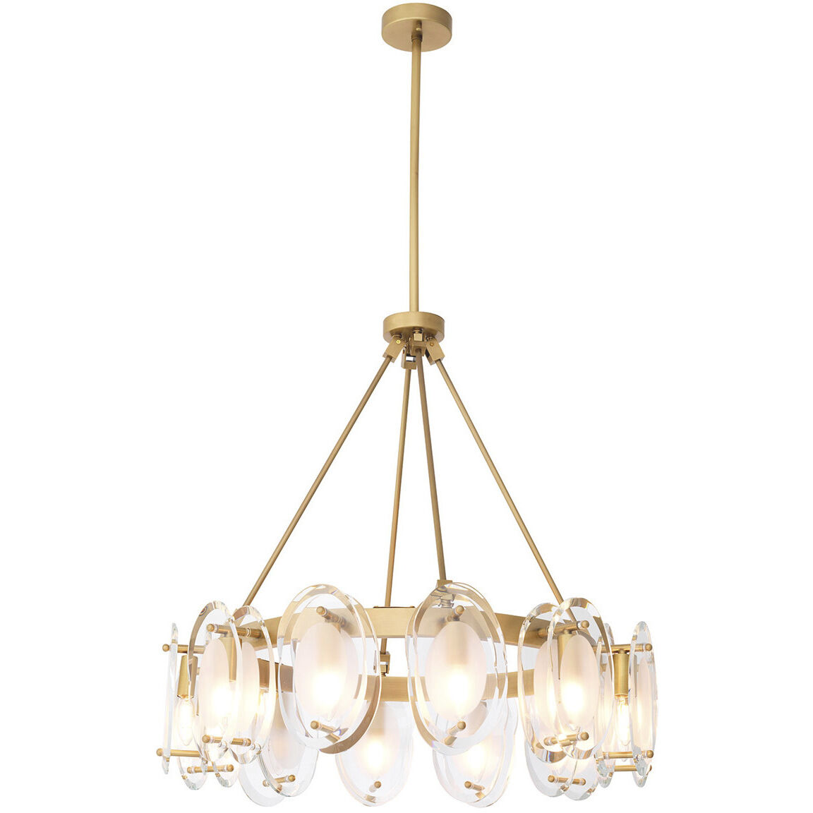 Sublime 12 Light 29.53 inch Antique Brass Chandelier Ceiling Light