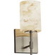 Alabaster Rocks LED 5.5 inch Brushed Nickel Wall Sconce Wall Light in 700 Lm LED, Round Flared