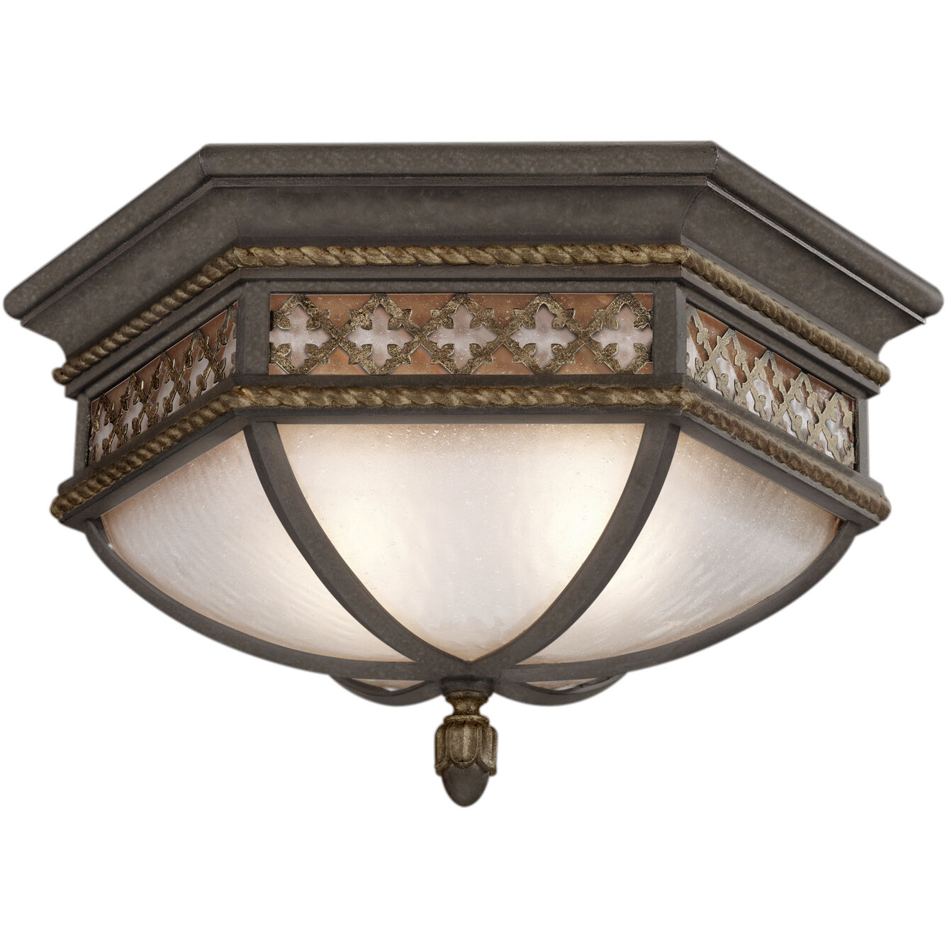 Chateau Outdoor 2 Light 21 inch Bronze Outdoor Flush Mount