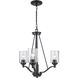 Mod Pod 3 Light 20.5 inch Black Chandelier Ceiling Light