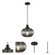 Charismo 1 Light 11 inch Black Pendant Ceiling Light