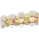 Strata 4 Light 29 inch Lacquered Gold Bath Vanity Wall Light