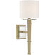Clifton Bath Sconce Wall Light in Aged Brass