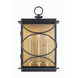 Hamilton 3 Light 20 inch Midnight/Patina Aged Brass Outdoor Wall Mount