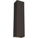 Vex LED 20 inch Bronze Outdoor Wall Light in Uplight/Downlight, Integrated LED