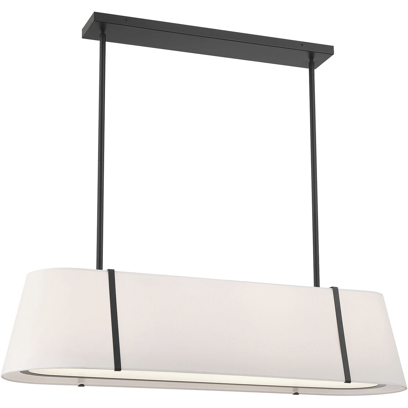 Fulton 4 Light 41.75 inch Black Linear Chandelier Ceiling Light