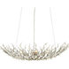 Shinju 4 Light 28.5 inch Contemporary Silver Leaf Bowl Chandelier Ceiling Light, Aviva Stanoff Collection