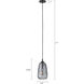 Eden 1 Light 5.5 inch Matte Black Pendant Ceiling Light