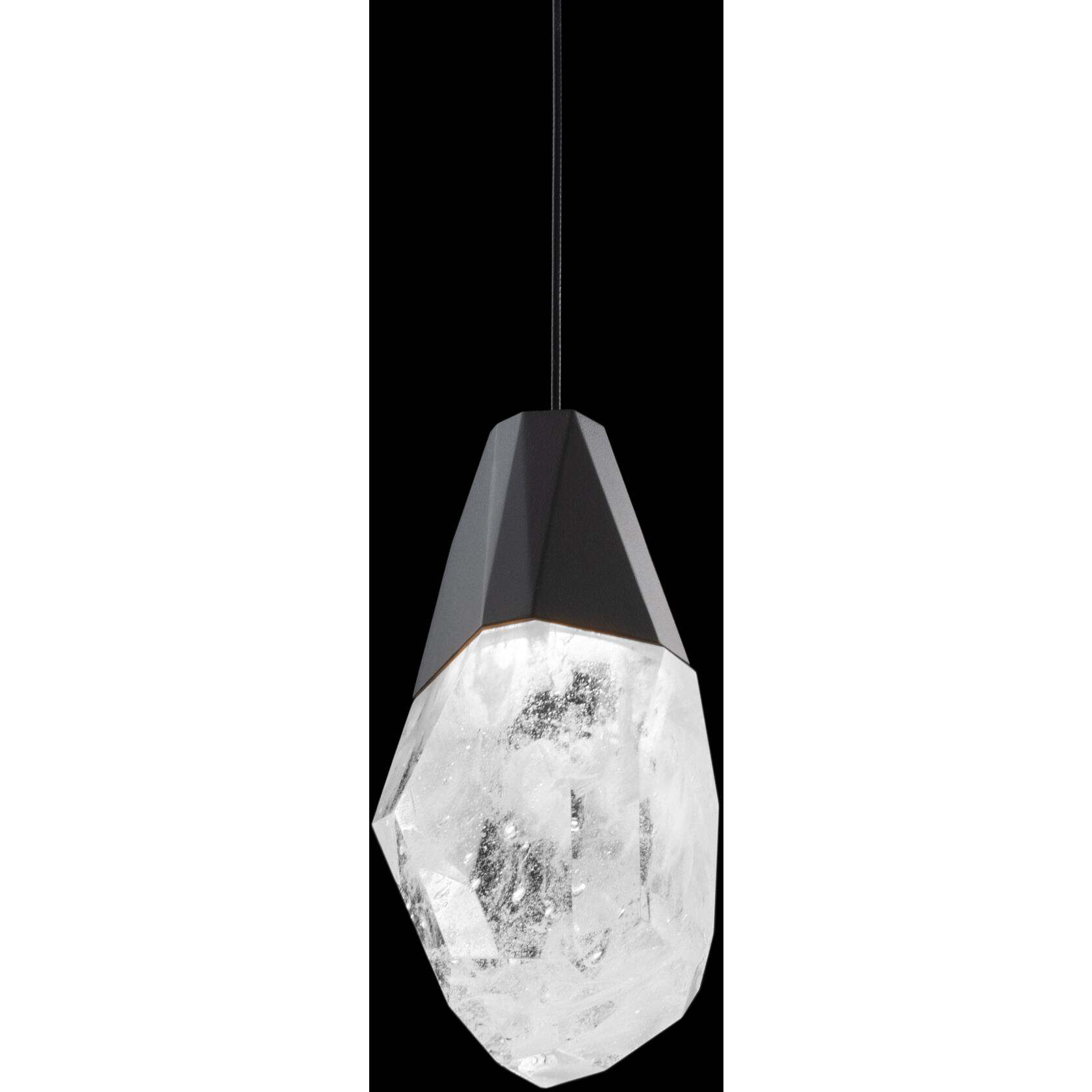 Martini LED 5.88 inch Black Mini Pendant Ceiling Light in Optic Haze, Beyond
