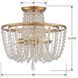 Arcadia 3 Light 15 inch Antique Gold Semi Flush Ceiling Light