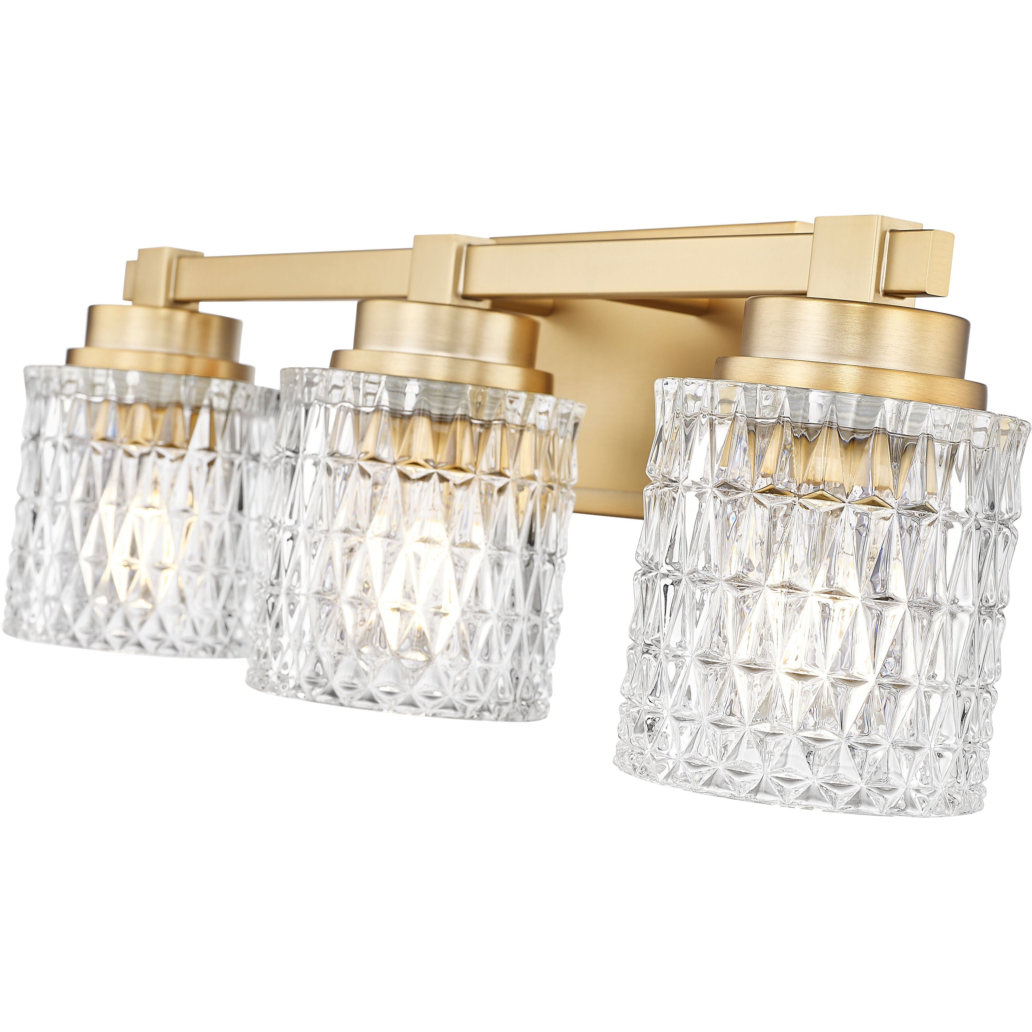 Jacqueline 3 Light 22.75 inch Modern Gold Bathroom Vanity Wall Light