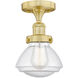 Olean 1 Light 6.5 inch Satin Gold Semi-Flush Mount Ceiling Light