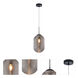 Maruna 1 Light 8.88 inch Matte Black and Smoked Pendant Ceiling Light