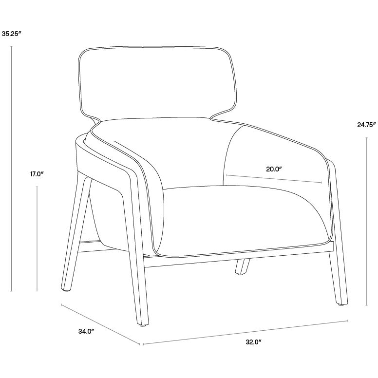 Maximus Polo Club Stone / Overcast Grey Lounge Chair