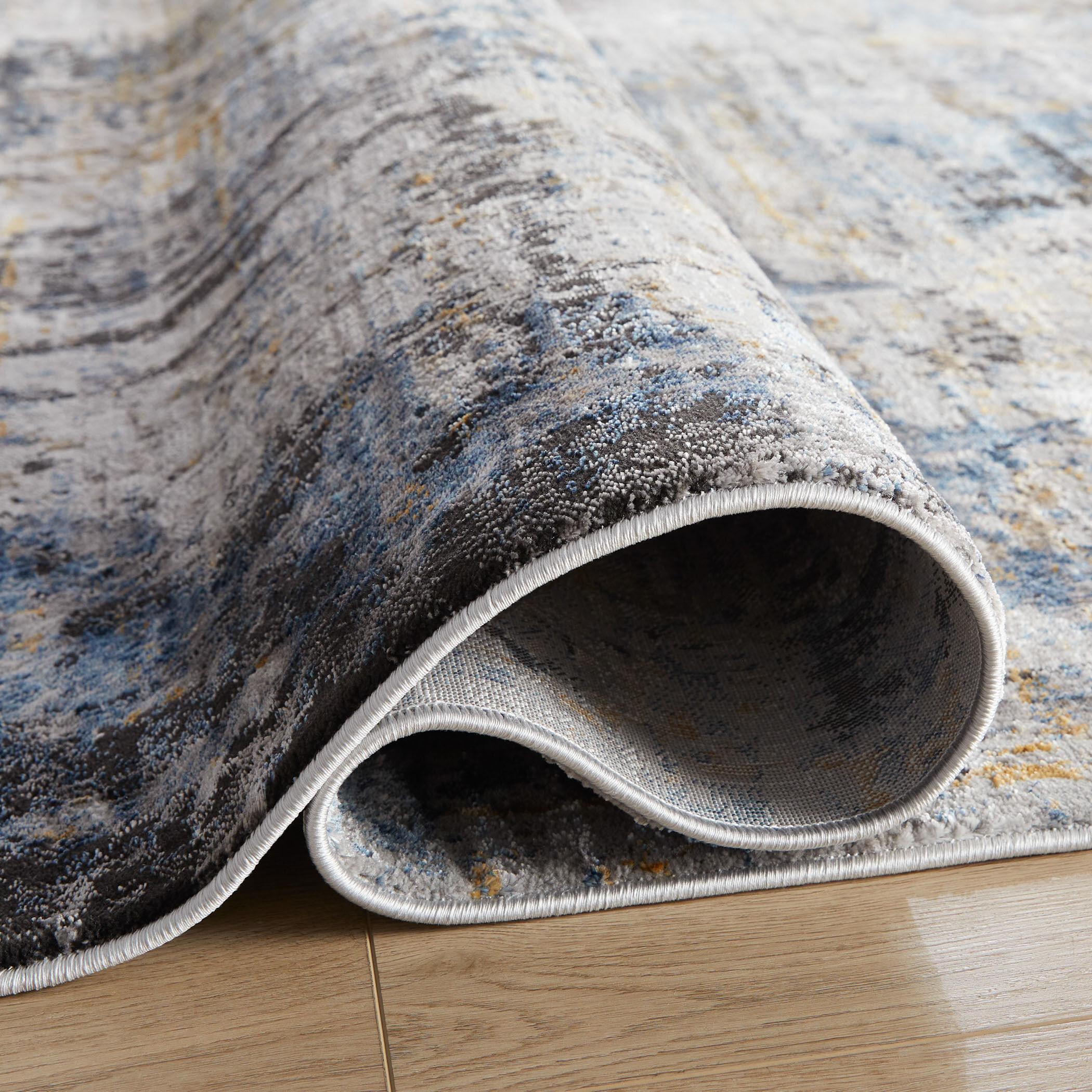 Darica 36 X 24 inch Blue Rug in 2 x 3