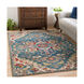 Hannibal 59 X 31 inch Navy/Khaki/Dark Red/White/Bright Yellow/Saffron Rugs, Rectangle