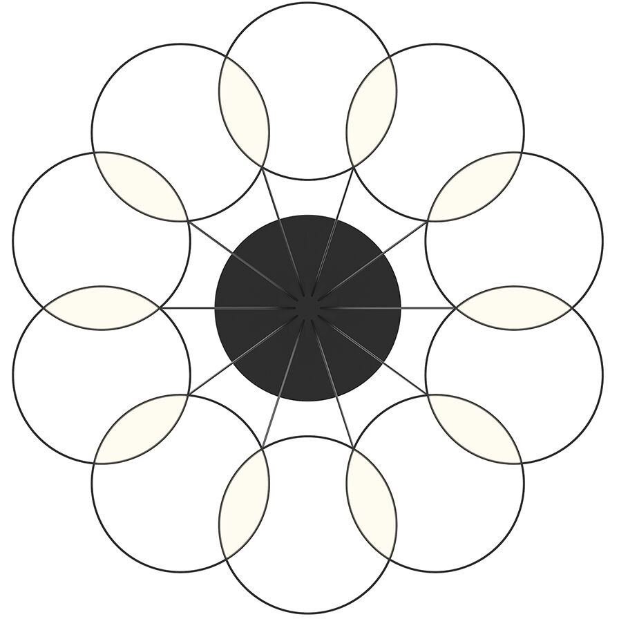 Maestro 32.25 inch Black Chandelier Ceiling Light