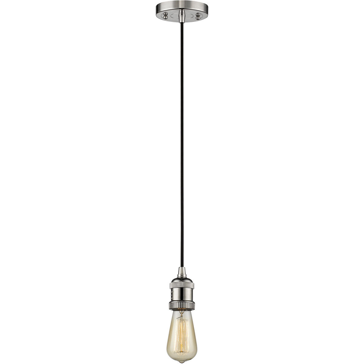 Franklin Restoration Bare Bulb LED 2 inch Polished Nickel Mini Pendant Ceiling Light, Franklin Restoration
