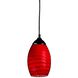 Jazz 1 Light 5 inch Sand Black Pendant Ceiling Light in Red