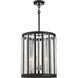 Majestic Splendor 4 Light 19 inch Polished Nickel/Sand Coal Pendant Ceiling Light