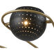 Scarab 8 Light 47 inch Satin Brass with Black Chandelier Ceiling Light
