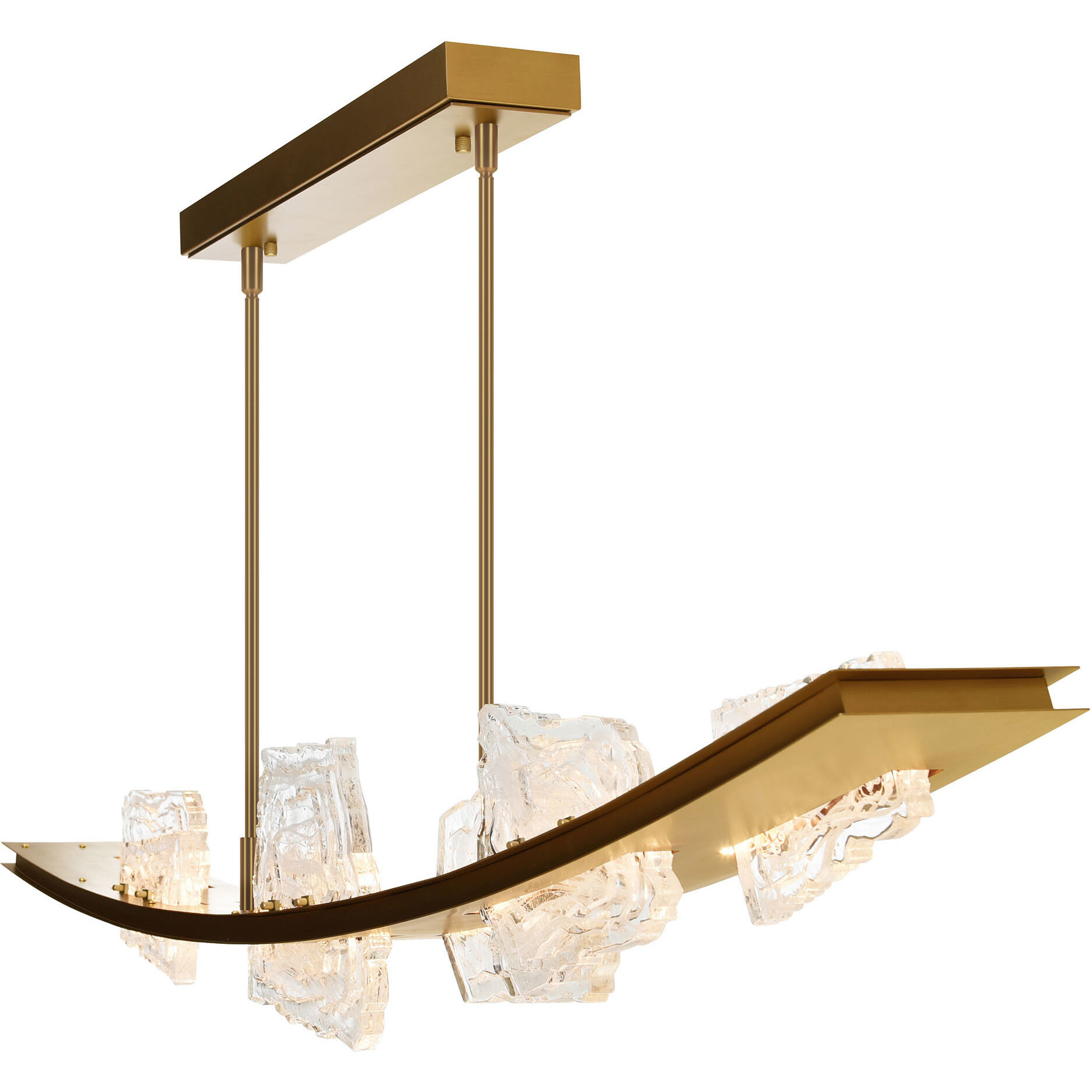 Arcus LED 70 inch Brass Chandelier Ceiling Light