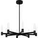Adler 30 inch Matte Black Chandelier Ceiling Light