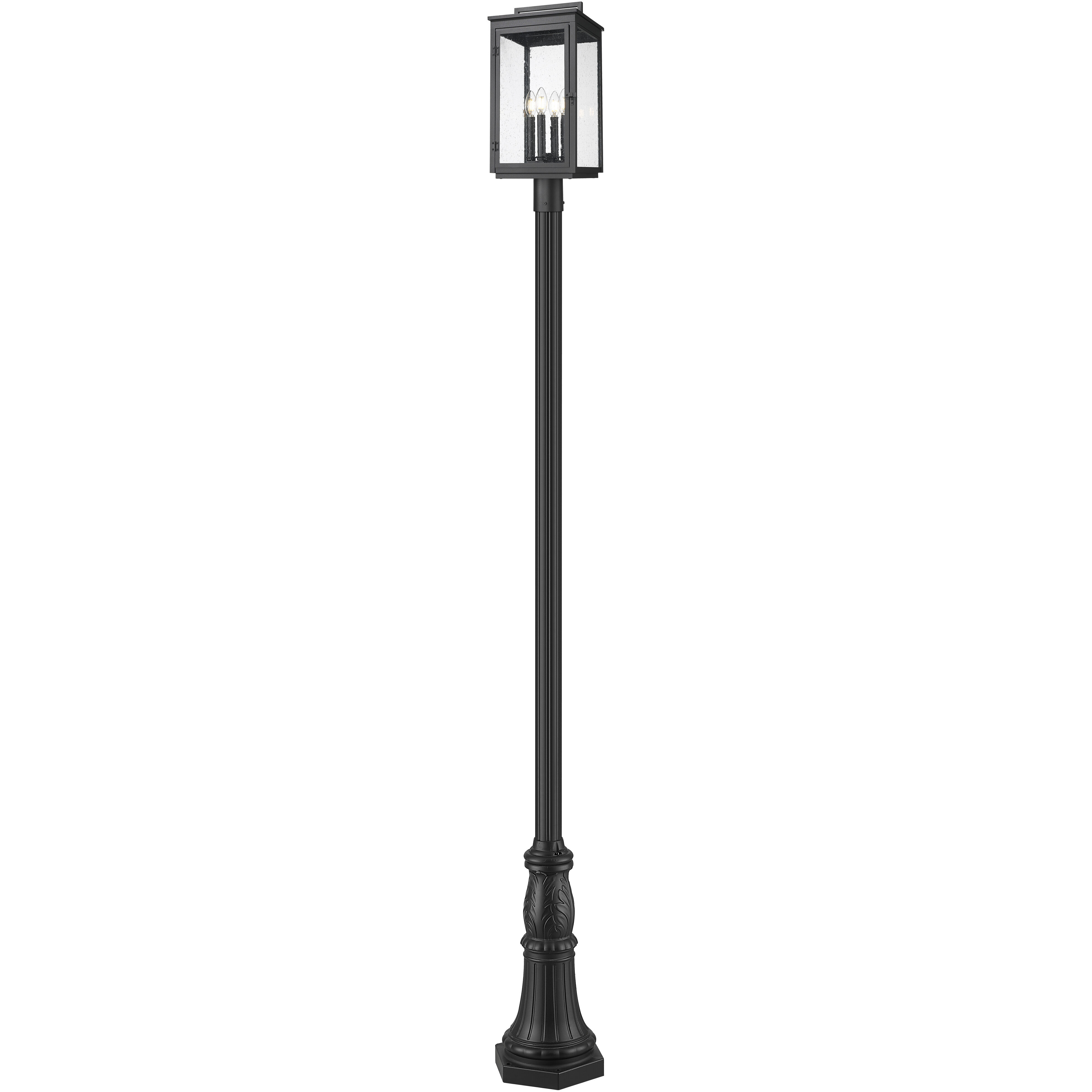 Hartwell 4 Light 116.75 inch Sand Black Outdoor Post Mounted Fixture