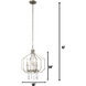 Barcelona 4 Light 18 inch Transcend Silver Pendant Ceiling Light