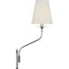 Amber Lewis Knox LED 6 inch Polished Nickel Single Sconce Wall Light