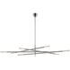 Kelly Wearstler Rousseau LED 80 inch Polished Nickel Articulating Chandelier Ceiling Light, Oversized