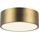 Alora Mood Brisbane 2 Light 12 inch Aged Gold Flush Mount Ceiling Light