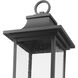 Tiberius 6 Light 34 inch Black Outdoor Post Mount Fixture in Clear Seedy Glass