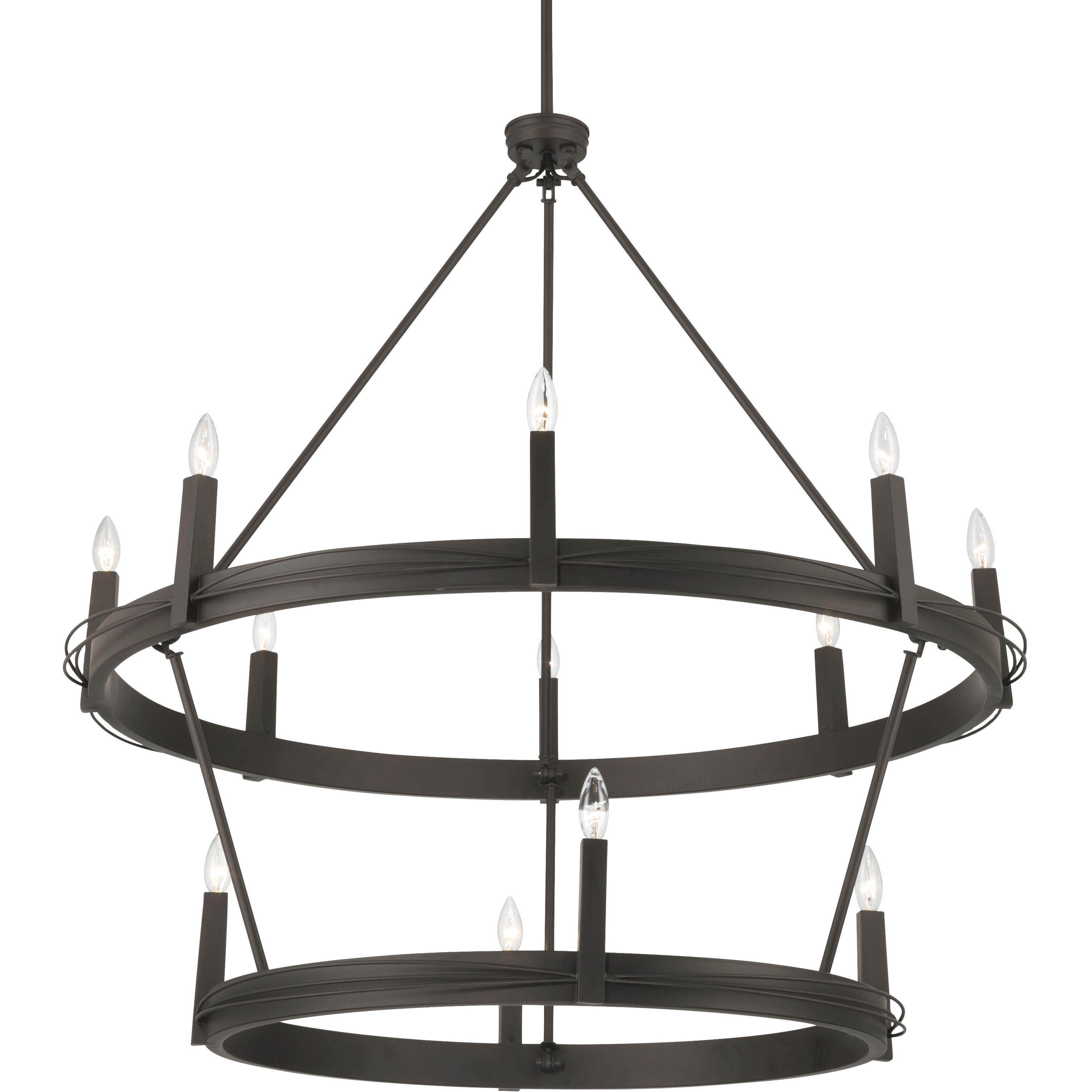 Dalvor 12 Light 42.75 inch Dark Bronze Pendant Ceiling Light