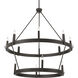 Dalvor 12 Light 42.75 inch Dark Bronze Pendant Ceiling Light