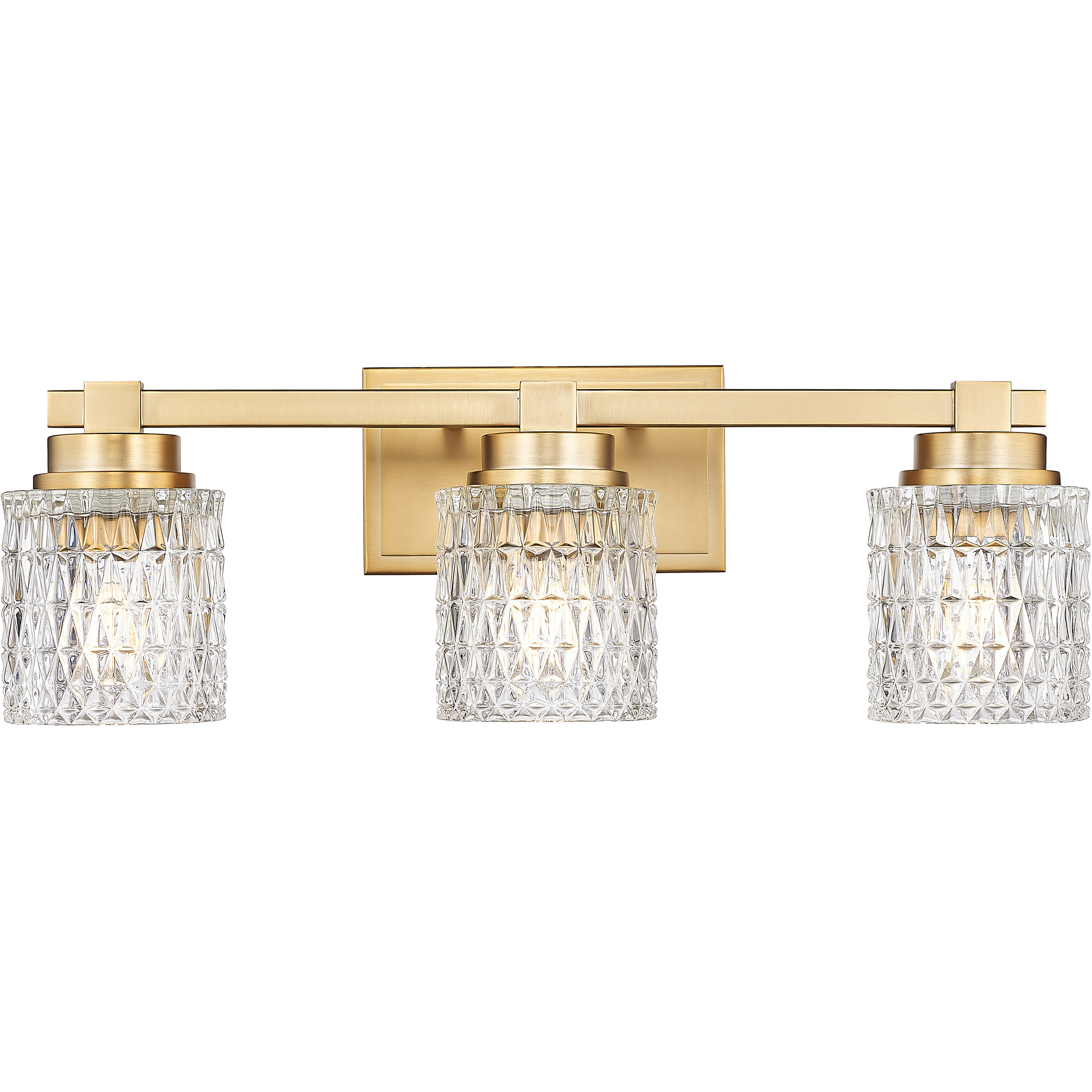 Jacqueline 3 Light 22.75 inch Modern Gold Bathroom Vanity Wall Light