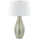 Galloway 30.75 inch 25 watt Aged Brass and Ceramic Coastal Green Table Lamp Portable Light