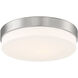 Roma LED 14 inch Brushed Steel Flush Mount Ceiling Light