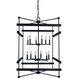 Rustic Chic 12 Light 30 inch Matte Black Foyer Chandelier Ceiling Light
