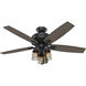 Bennett 52 inch Matte Black with Greyed Walnut/Burnt Walnut Blades Ceiling Fan