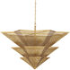 Hanway 9 Light 48.5 inch Antique Gold Leaf Chandelier Ceiling Light